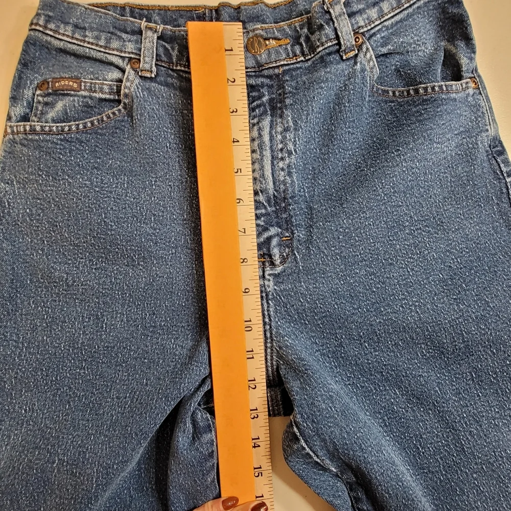 Riders Women's Size 30x30 Blue Tapered Leg Dark Wash 100% Cotton Denim Jeans